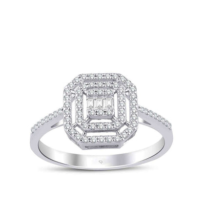 0.27 Karat Diamond Baguette Ring