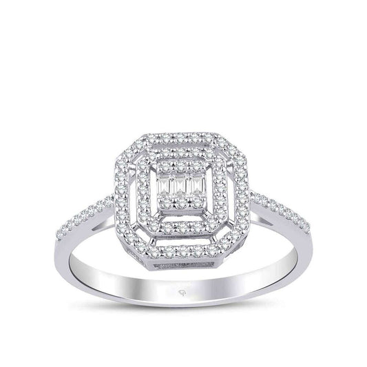 0.27 Karat Diamond Baguette Ring