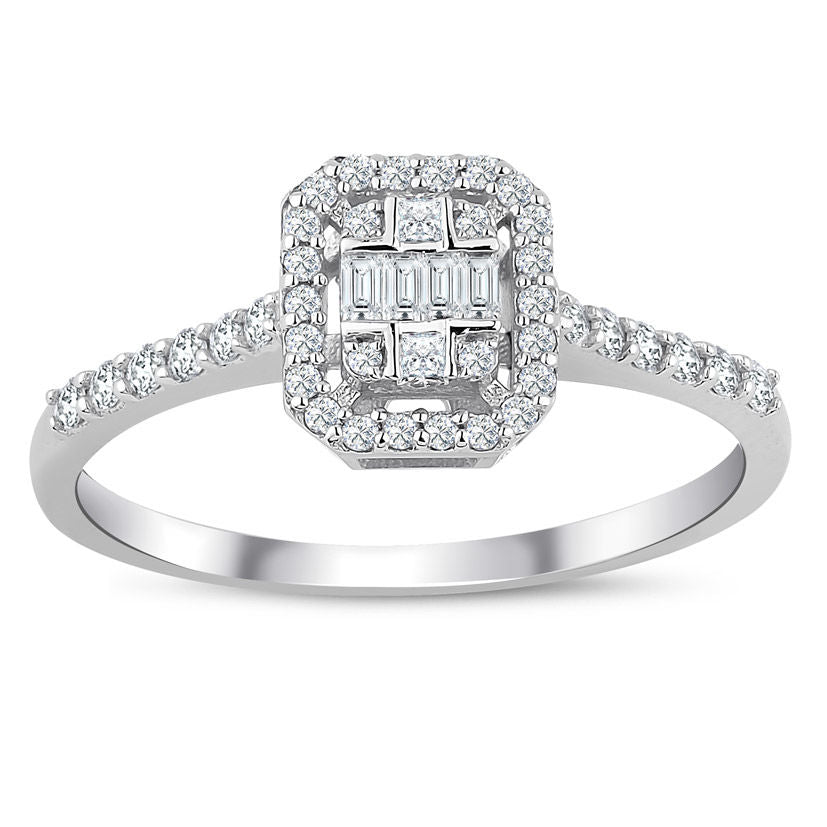 0.28 Carat Diamond Baguette Ring