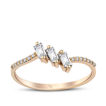 0.28Karat Diamond Baguette Ring