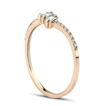 0.28Karat Diamond Baguette Ring