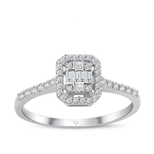 0.29 Karat Diamond Baguette Ring