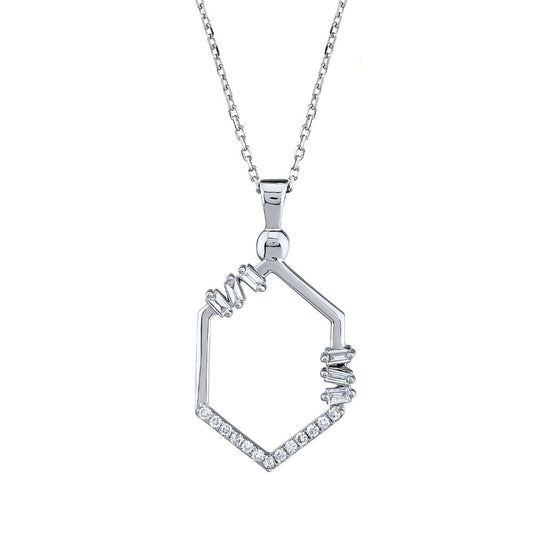 0.31 Carat Diamond Baguette Necklace