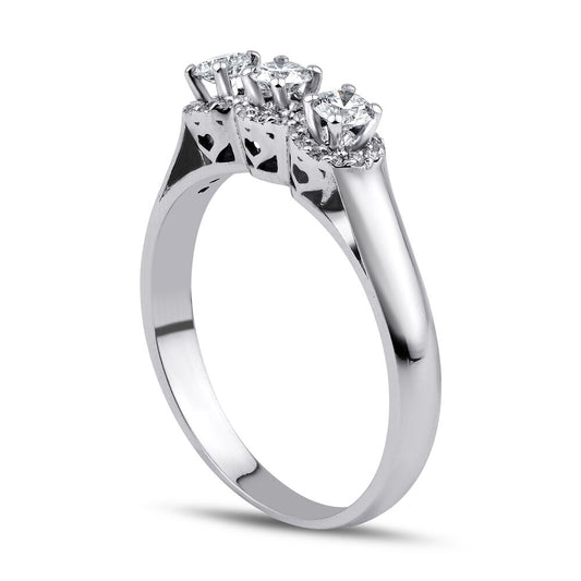 0.31 Karat Diamondlı Diamond Tria Ring