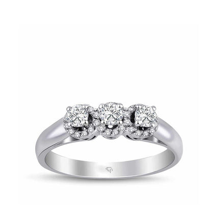 0.31 Karat Diamondlı Diamond Tria Ring