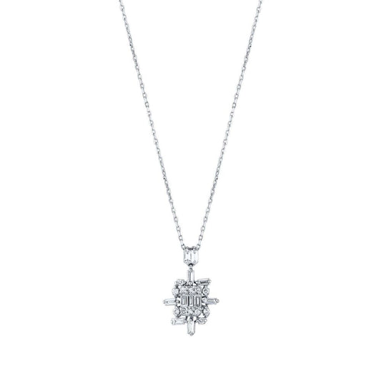 0.32 Carat Diamond Baguette Necklace
