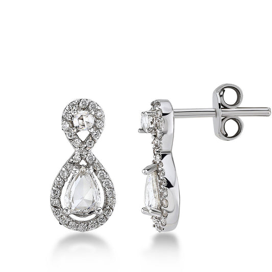 0.33 Carat Diamond With Gemstone Diamond Earrings
