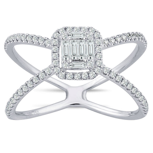 0.34 Carat Diamond Baguette Ring