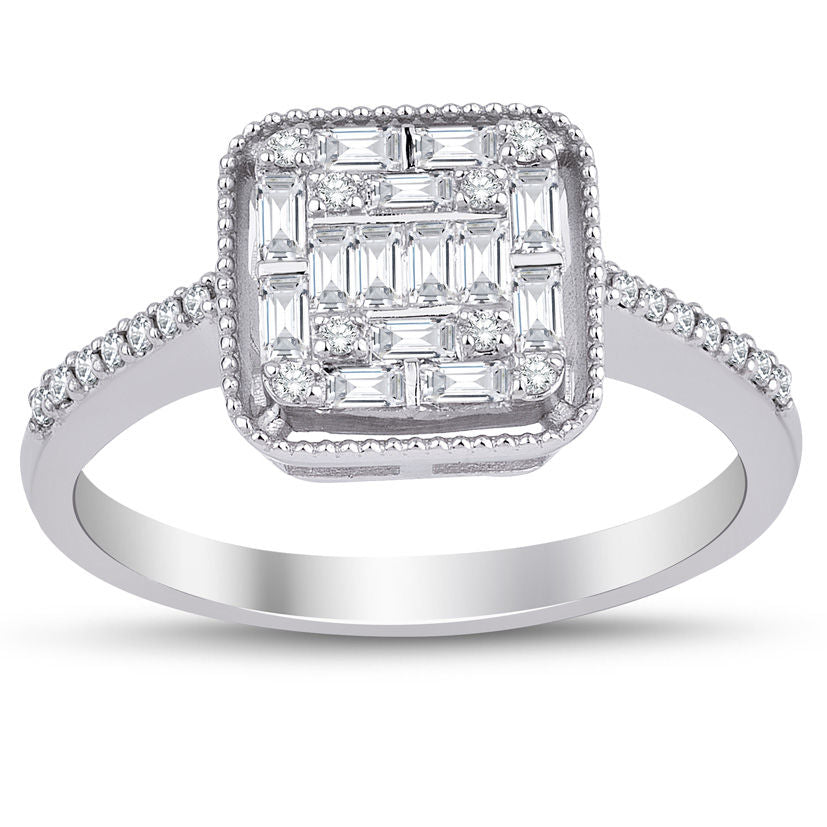 0.35 Carat Diamond Baguette Ring