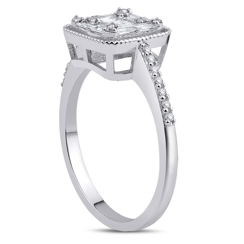 0.35 Carat Diamond Baguette Ring