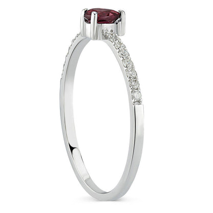 0.35 Carat Diamond Ruby Ring