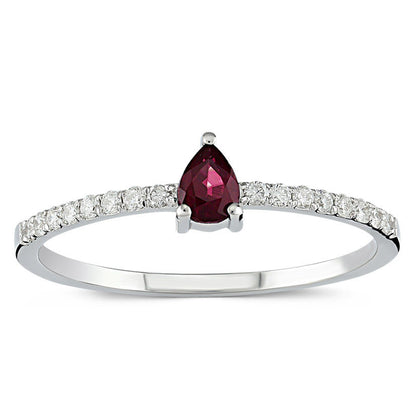 0.35 Carat Diamond Ruby Ring