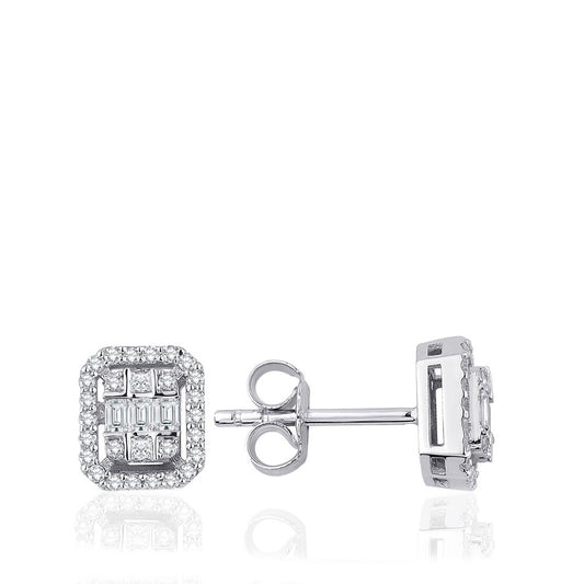 0.36 Carat Diamond Baguette Earrings