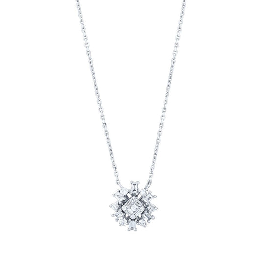 0.37 Carat Diamond Baguette Necklace