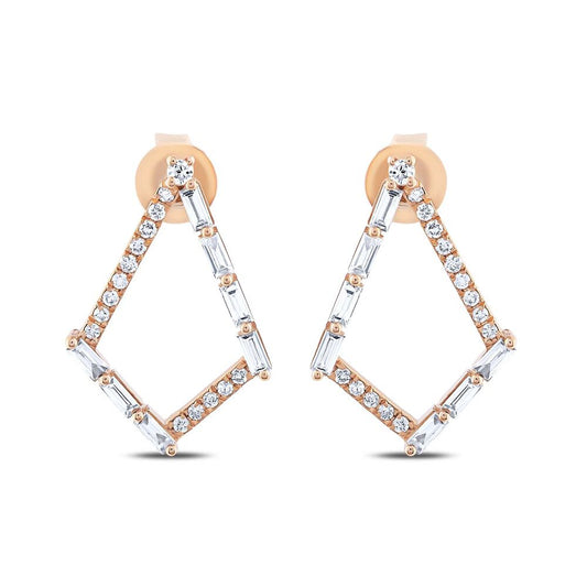 0.41 Carat Diamond Baguette Earrings