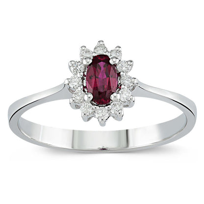 0.43 Carat Diamond Ruby Ring