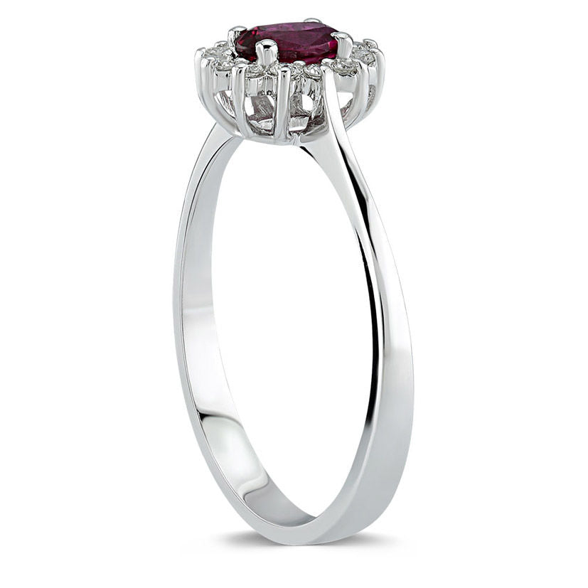 0.43 Carat Diamond Ruby Ring