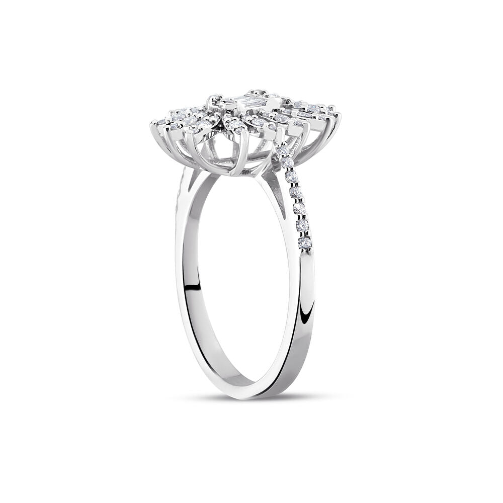 0.43 Karat Diamond Baguette Ring