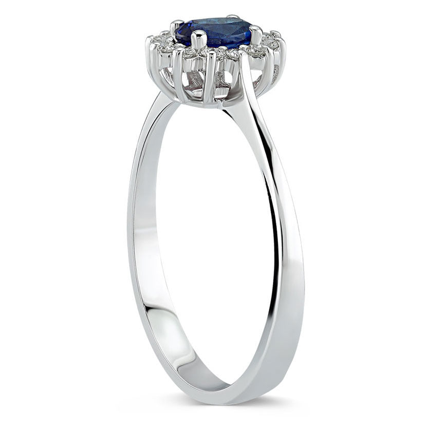 0.44 Carat Diamond Sapphire Ring