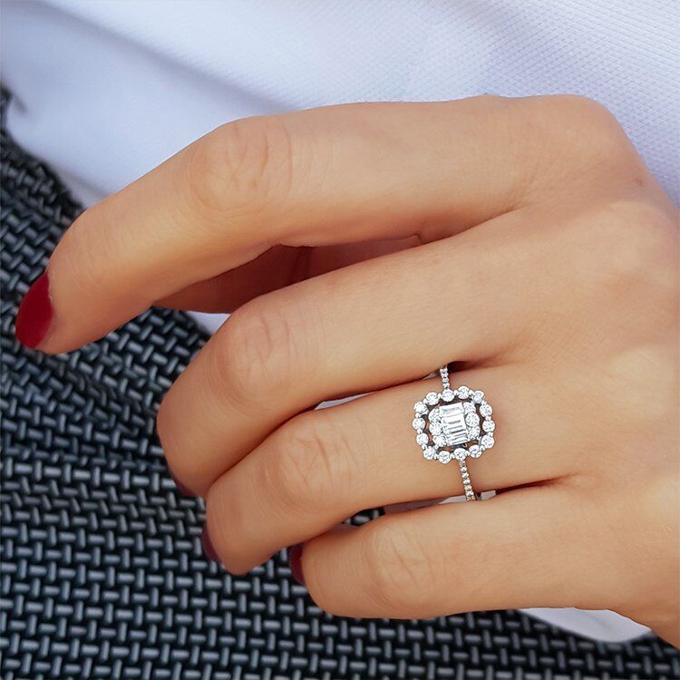 0.44 Karat Diamond Baguette Ring