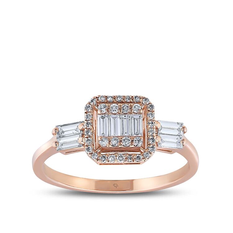 0.47 Karat Diamond Baguette Ring