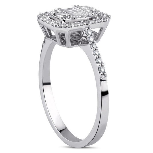 0.47 Karat Diamond Baguette Ring