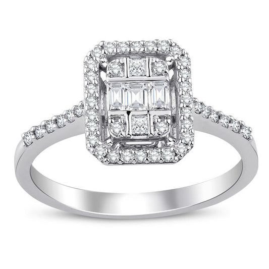 0.48 Carat Diamond Baguette Ring