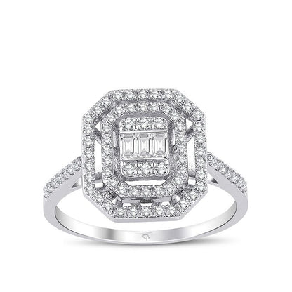 0.48Karat Diamond Baguette Ring