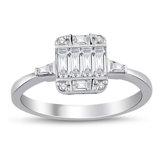 0.50 Carat Diamond Baguette Ring