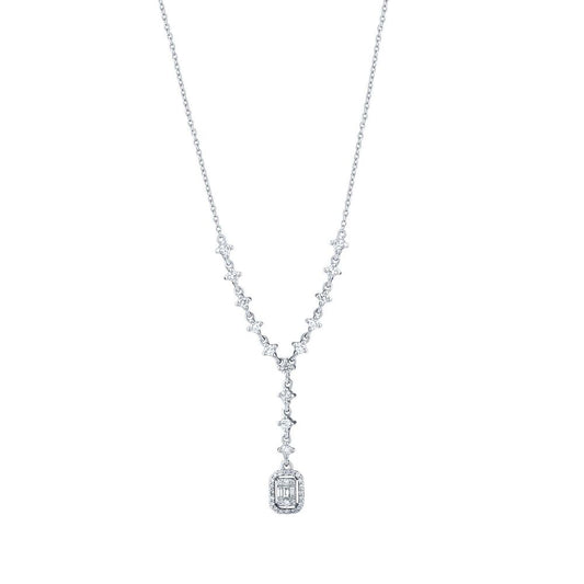 0.50 Carat Diamond Baguette Necklace