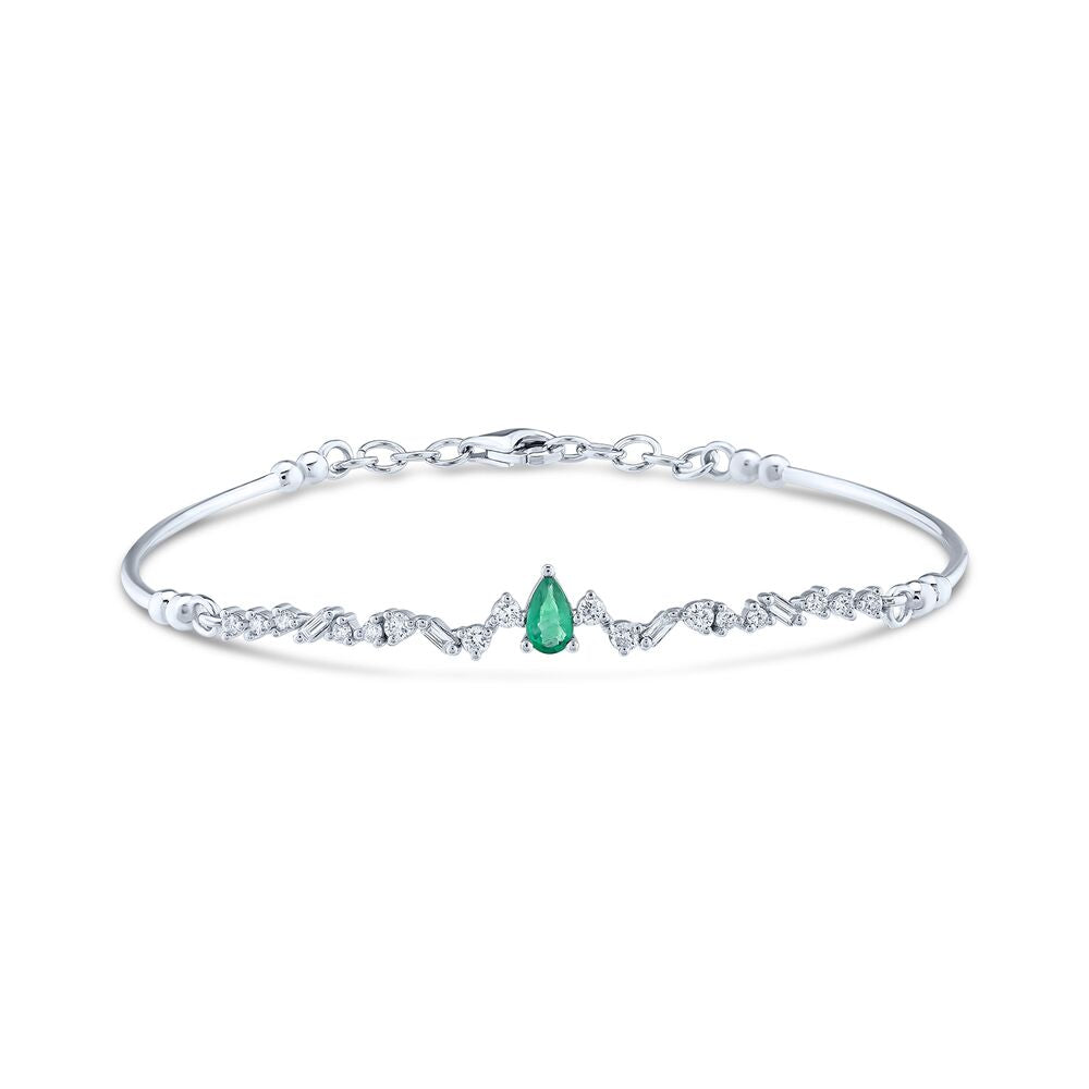 0.50 Carat Diamond Emerald Bracelet