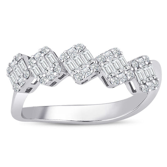 0.54 Carat Diamond Baguette Ring