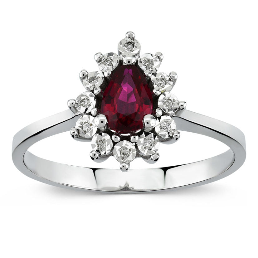 0.56 Carat Diamond Ruby Ring