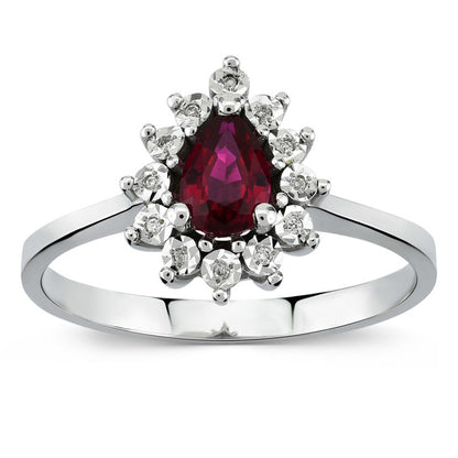 0.56 Carat Diamond Ruby Ring