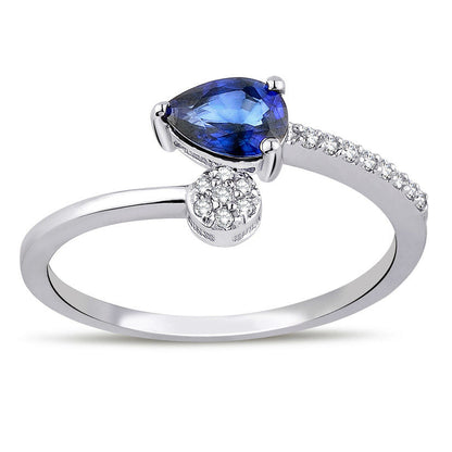 0.60 Carat Diamond Sapphire Ring