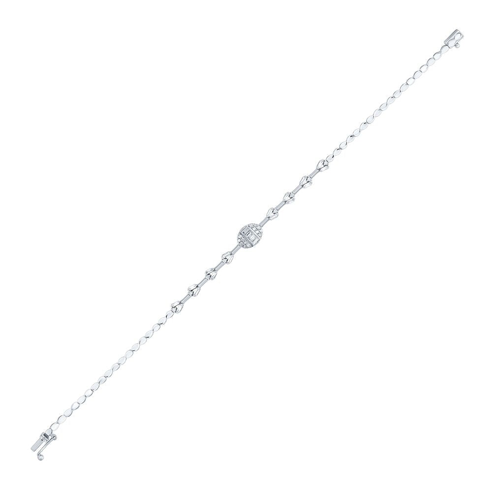 0.60 Carat Diamond Baguette Drop Bracelet