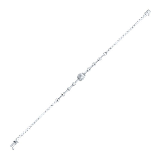 0.60 Carat Diamond Baguette Drop Bracelet