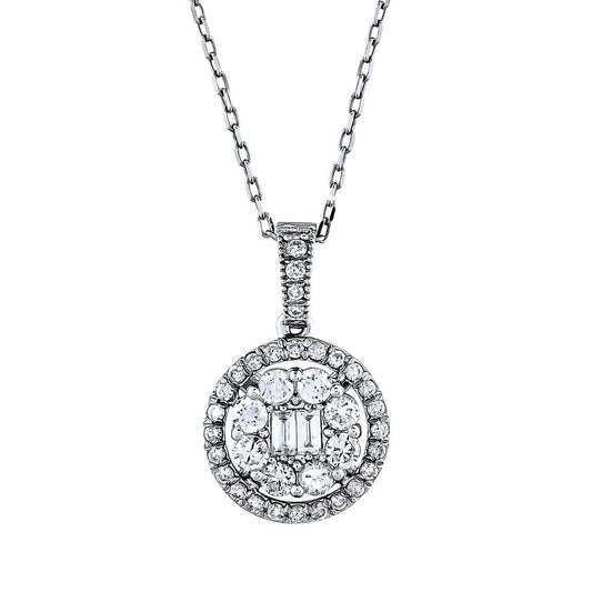0.61 Carat Diamond Baguette Necklace