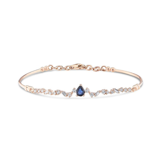 0.61 Carat Diamond Sapphire Bracelet