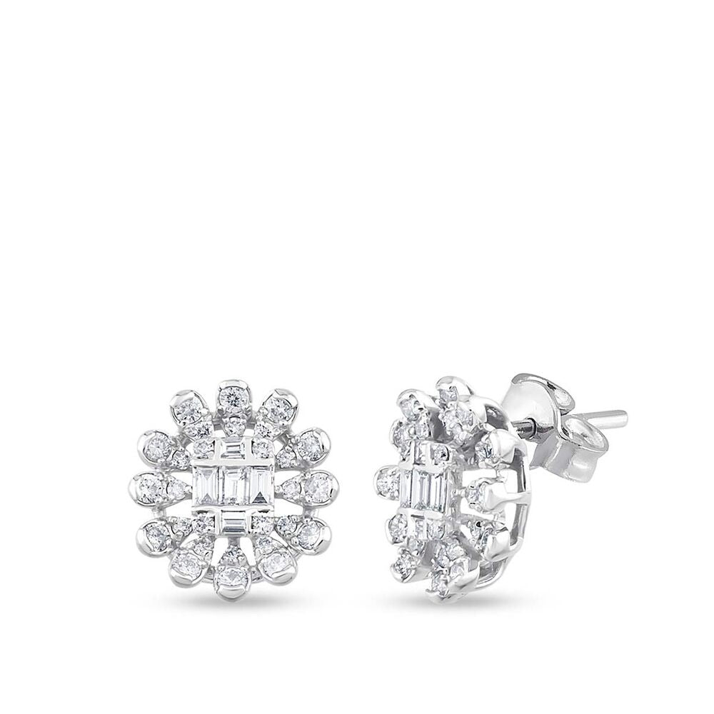 0.65 Carat Diamond Baguette Earrings
