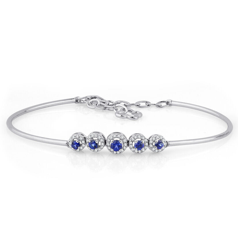 0.65 Carat Diamond Sapphire Bracelet