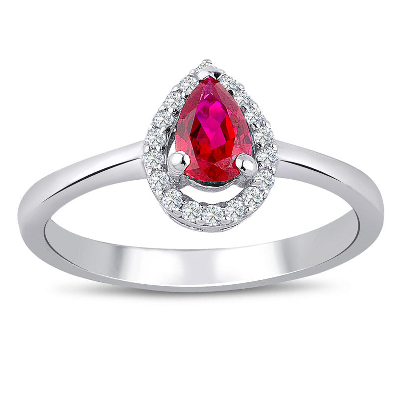 0.66 Carat Diamond Ruby Ring