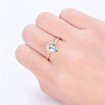 0,66 Carat Diamond Ring Ocean 14K