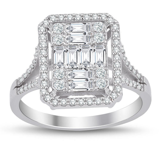 0.70 Carat Diamond Baguette Ring