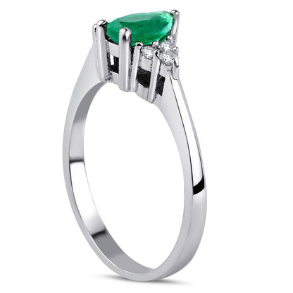 0.70 Carat Diamond Emerald Ring