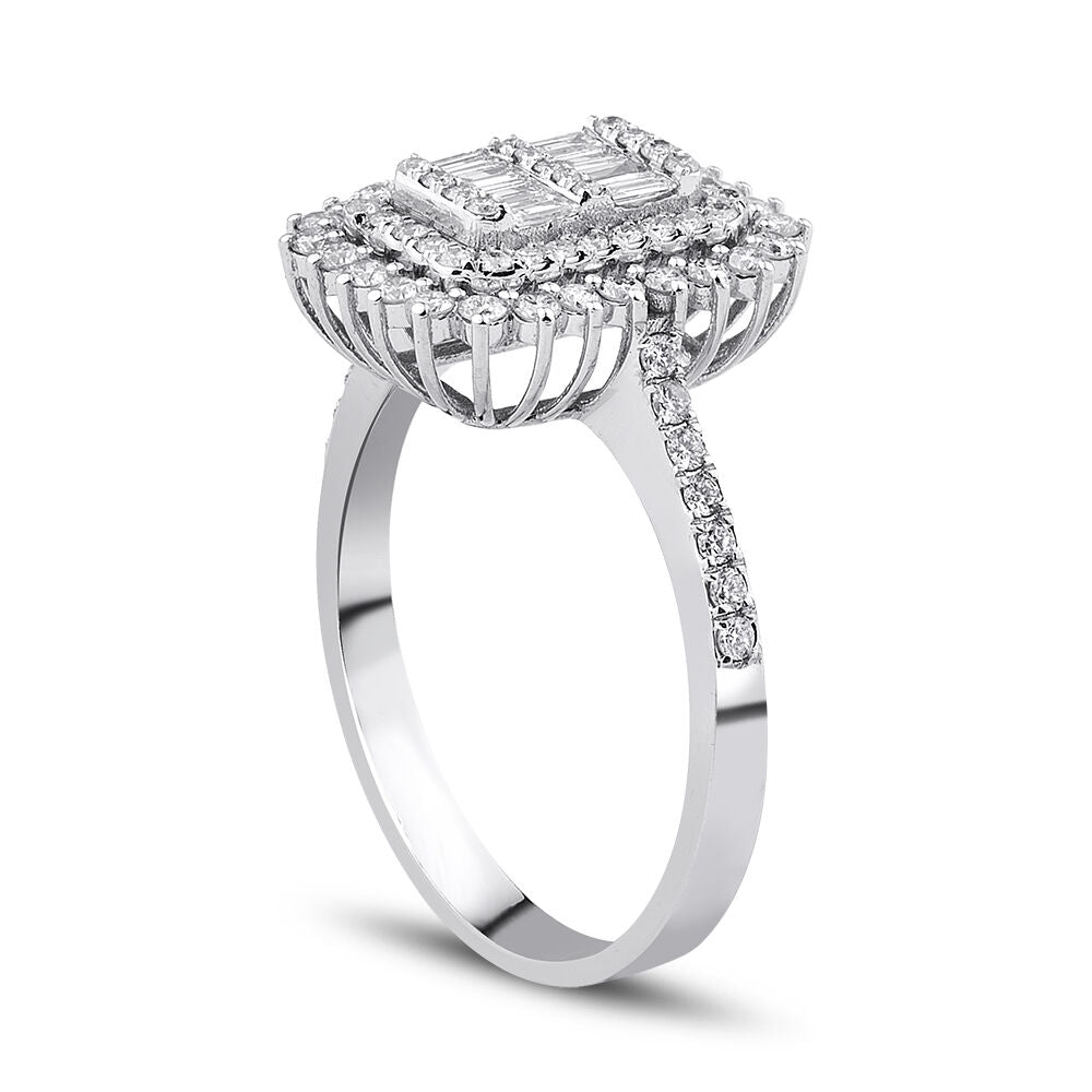 0.72 Karat Diamond Baguette Ring