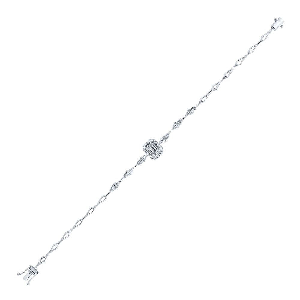 0.79 Carat Diamond Baguette Bracelet