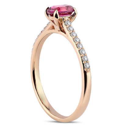 0.80 Carat Diamond Tourmaline Ring