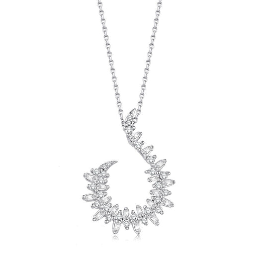 0.82 Carat Diamond Baguette Necklace