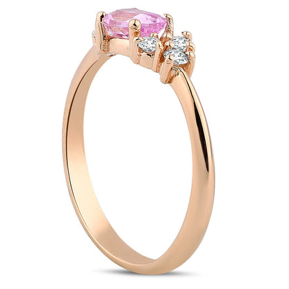 0.83 ct Diamond Pink Sapphire Ring